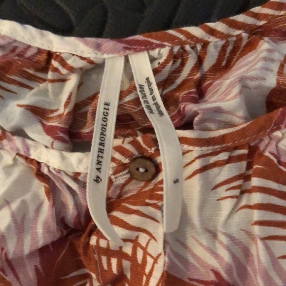 ANTHROPOLOGIE feather print lined dress. EUC! - Picture 3 of 8